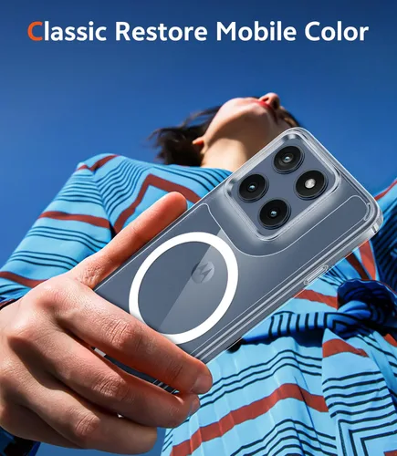 Miniatura 894 de FNTCASE Funda para iPhone 13 Pro-Max: Fundas magnéticas transparentes compatibles con Magsafe Slim anti amarillamiento protección contra caídas