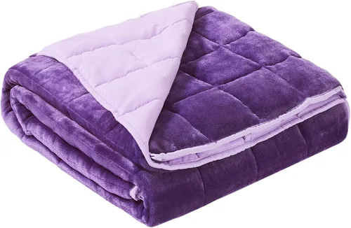 Miniatura 12 de Satwip Manta con Peso Azul de 12 Libras, Manta de Cama con Peso de Franela Suave y Cálida con Lijado Suave y Transpirable, 48 x 72 pulgadas, Azul