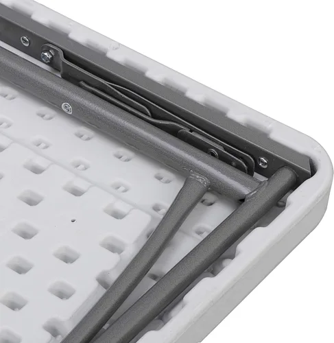 Miniatura 8 de Mesa cuadrada plegable de resina multiusos de aproximadamente 3 pies, plástico para interiores y exteriores, ligero y portátil para hogar, oficina