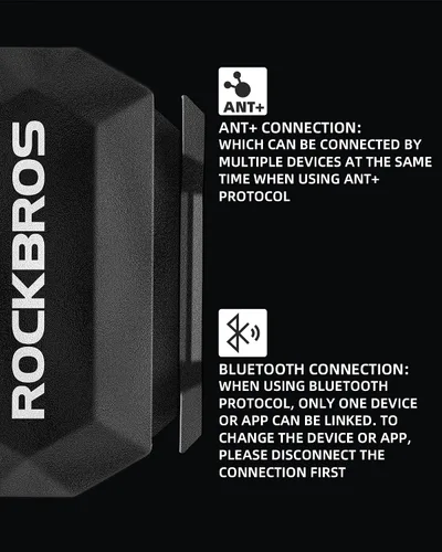 Miniatura 5 de ROCKBROS Ordenador de bicicleta inalámbrico Ciclismo Computadoras ANT+ Bluetooth bicicleta velocímetro odómetro bicicleta con sensor de cadencia