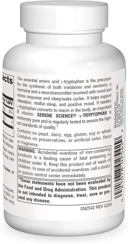 Miniatura 2 de Source Naturals Serene Science L-triptófano 500 mg - 60 Cápsulas