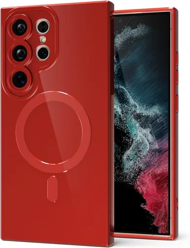Miniatura 132 de Svanove para Samsung Galaxy S22 Funda de teléfono de silicona magnética, compatible con Magsafe, linda para mujeres, brillante color brillante, gel