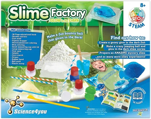 Miniatura 4 de PlayMonster Science4you - Slime Factory - Crea slime que brilla en la oscuridad - Actividad divertida y educativa para niños a partir de 8 años