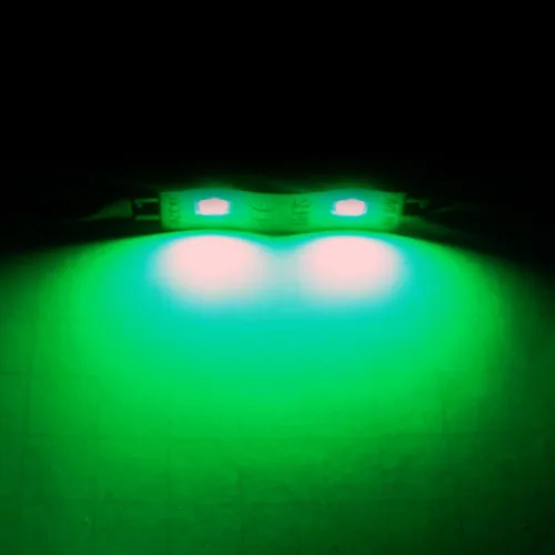Miniatura 4 de POD SMD 2 LED 5730 Módulo gran angular impermeable 12V borde tira de gabinete/iluminación automotriz (paquete de 4) (verde)