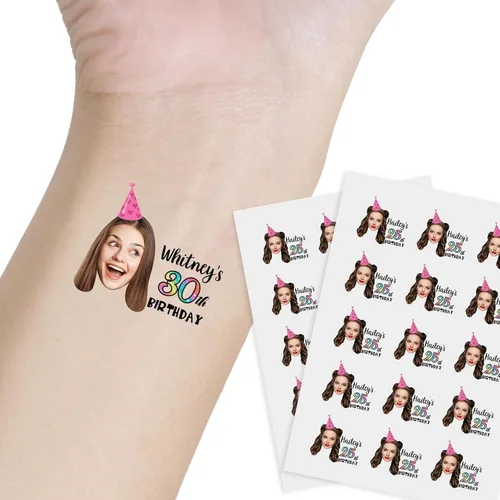Tatuajes faciales personalizados para despedida de soltero, decoraciones de despedida de soltera, suministros de fiesta para hombres y mujeres,