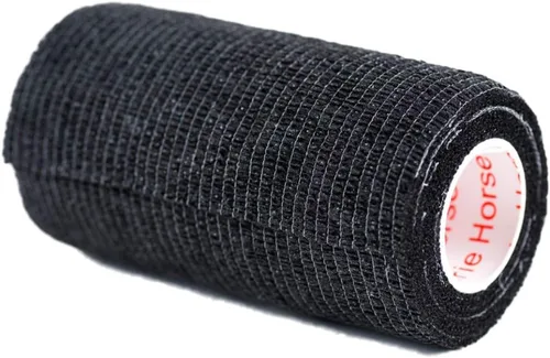 Miniatura 4 de Cinta adhesiva para veterinarios (negro) (paquete de 2) (4 pulgadas x 15 pies), autoadhesiva, adherente, cohesiva, flexible, autoadhesiva, rollo