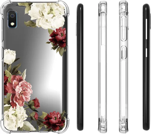 Miniatura 4 de Funda para Galaxy A10E, funda para teléfono Galaxy A10E con flores, delgada a prueba de golpes, patrón floral transparente, suave, flexible, TPU