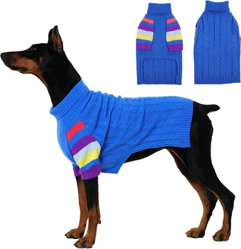 Miniatura 24 de Suéter para perro, cálido, cómodo y grueso para perros de tamaño grande, suéteres de Navidad para perros, suéteres de invierno, suéter de punto