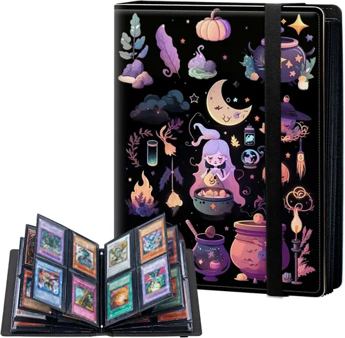 Miniatura 12 de Carpeta de tarjetas de 4 bolsillos con capacidad para 160 tarjetas, carpeta de álbum de coleccionista de libros de tarjetas para Yugioh, MTG, TCG