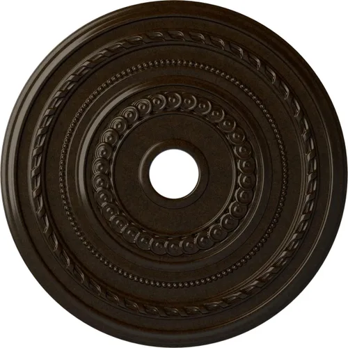 Miniatura 39 de Ekena Millwork CM25COFCS Cole Medallón de Techo, 25 3/8"OD x 3 3/8"ID x 1 3/8"P, pintado a mano Flash Cobre