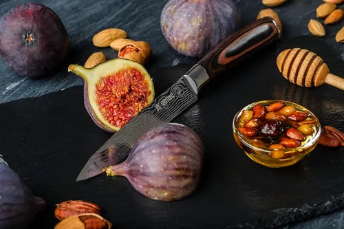 Miniatura 7 de Juego de cuchillos Yatoshi - Juego profesional de cuchillos de cocina ultraafilados de acero inoxidable de alto carbono con mango ergonómico.