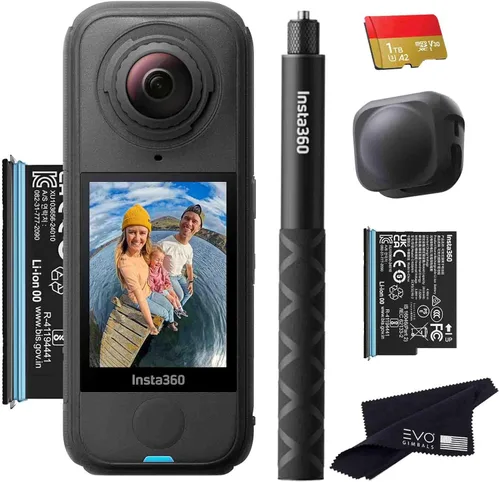Miniatura 13 de Insta360 Paquete estándar X4 Air Cámara de acción impermeable 8K 360 más ligera para aventuras épicas, lentes reemplazables, para acción, viajes