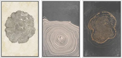 Miniatura 254 de SIGNWIN Lienzo enmarcado para pared, arte con pinceladas de flujo neutro en tonos beige abstractos, ilustraciones, arte moderno, decorativo