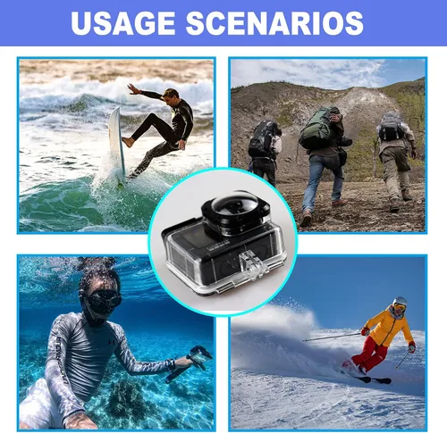 Miniatura 6 de Carcasa impermeable para GoPro Hero11 10 9 Max Lens Mod, carcasa protectora de buceo subacuático 40M con accesorios de soporte