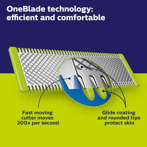 Miniatura 5 de Philips Recortadora y afeitadora eléctrica híbrida OneBlade QP2520