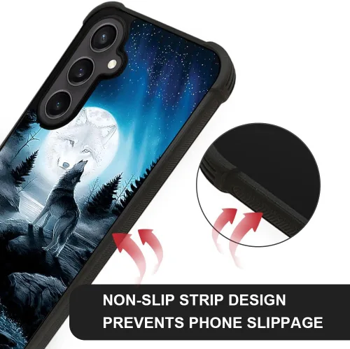 Miniatura 73 de CARLOCA Funda compatible con Samsung Galaxy S22 Ultra, diseño gráfico de Star Howling Wolfs Samsung Galaxy S22 Ultra, diseño gráfico, a prueba