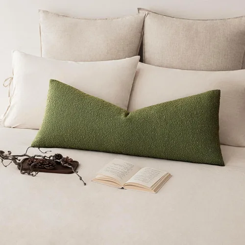 Miniatura 49 de Foindtower Fundas de almohada decorativas con textura de boucle, fundas de almohada sólidas, neutrales, suaves y acogedoras para silla, sofá