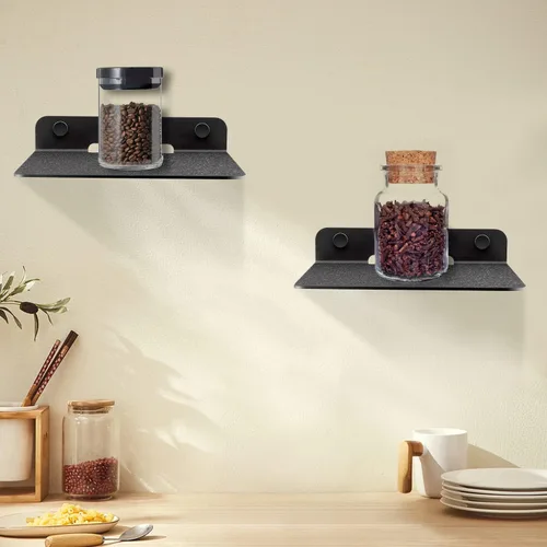 Miniatura 6 de Estante flotante pequeño para altavoces, estante de montaje en pared antideslizante de 6 pulgadas para cámaras, monitores de bebé, altavoz