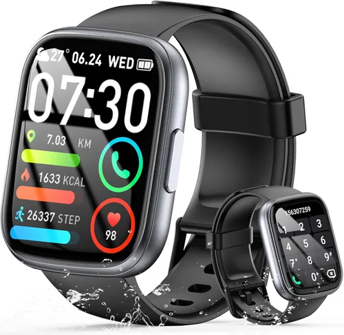 Miniatura 8 de Reloj inteligente, 2.01 pulgadas AMOLED reloj de fitness con pantalla táctil curvada para hombres y mujeres, IP68 impermeable, monitor de frecuencia
