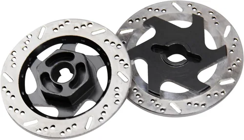 Miniatura 3 de ShareGoo - Paquete de 4 neumáticos de metal de 0.472 pulgadas para llanta hexagonal, disco de freno compatible con Traxxas Tamiya HSP HPI Redcat