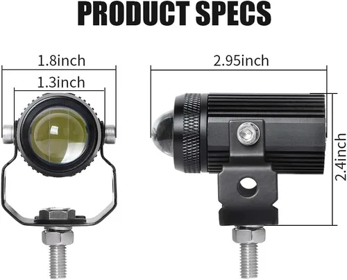 Miniatura 3 de Luz de conducción LED para motocicleta, luz ámbar, función de haz alto y bajo, faros antiniebla para bicicleta, Polaris Yamaha Can Am ATV UTV