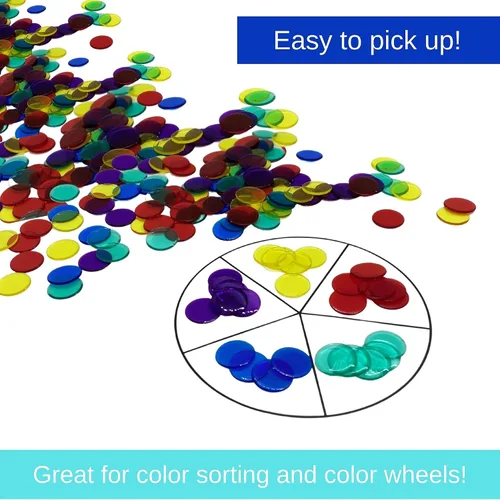 Miniatura 3 de MR CHIPS Fichas de bingo de plástico para juegos, bolsa de 150 unidades, colores sólidos y transparentes, color blanco, 3/4 pulgadas Blanco sólido