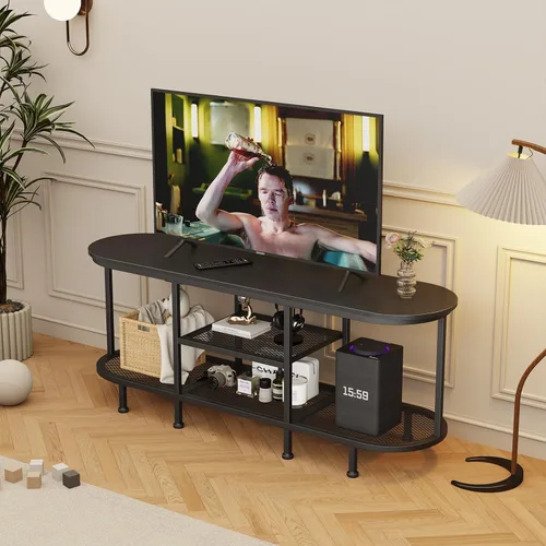Miniatura 7 de Soporte de TV para centro de entretenimiento - Mesa de TV para sala de estar - Mesa consola de TV pequeña para dormitorio - Soporte de televisión