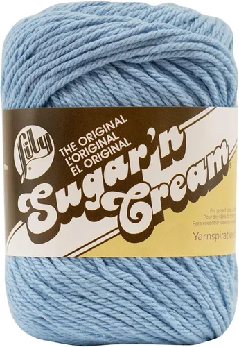 Ovillo de algodón Lily Sugar 'N Cream, otro, Azul claro, 2.5 onza 2-Azul claro