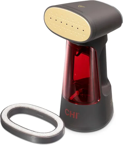 CHI Vaporizador digital de lujo 3 en 1 para ropa, tanque de agua de 7.4 fl oz para hasta 20 minutos de uso, 9 modos de tela, calentamiento rápido de