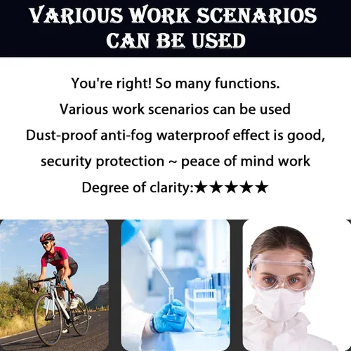 Miniatura 5 de Gafas de protección ajustables para pestañas y cejas, protectores de ducha, protectores para ojos post-LASIK, diseño compatible con gafas