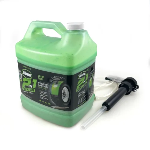 Slime 10207 Sellador de reparación de pinchazos 2 en 1 para neumáticos y tubos, 2 en 1, premium, prevención y reparación, adecuado para todos los