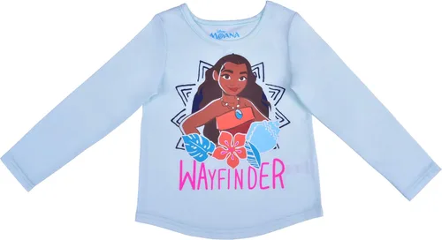 Miniatura 2 de Disney Moana - Conjunto de camisa y pantalones deportivos de manga larga para niñas pequeñas, pequeñas y grandes, color azulazul marino