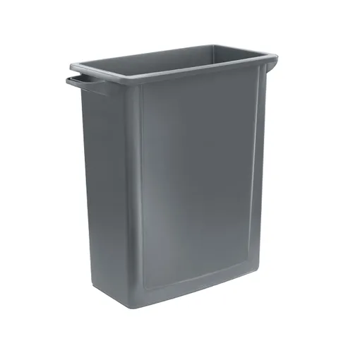 Miniatura 22 de Cubo de basura rectangular de plástico negro de 16 galones, perfecto para cocina, oficina