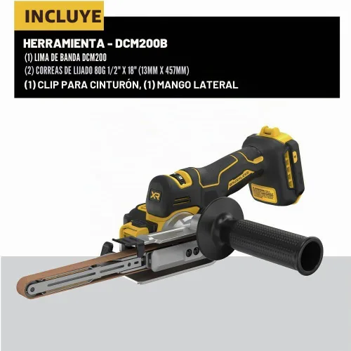 Miniatura 2 de DEWALT Lijadora de Banda Inalámbrica 20V MAX XR, Solo Herramienta (DCM200B)