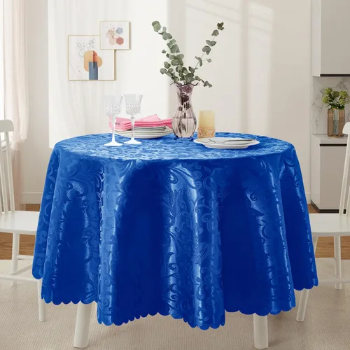 Miniatura 12 de Mantel cuadrado de damasco de desplazamiento verde jacquard de 52 x 52 pulgadas, mantel lavable para mesa de comedor, fiestas de buffet y campamento