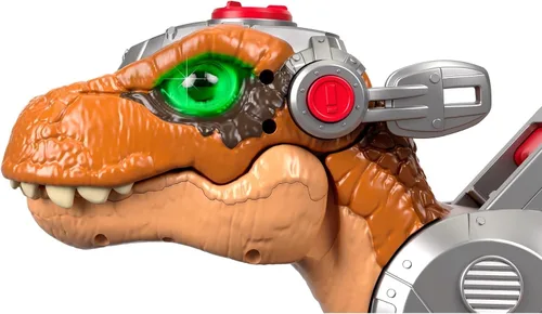 Miniatura 6 de Fisher-Price Imaginext Jurassic World T. rex - Juguete de dinosaurio con figura de Owen Grady, ojos iluminados y acción de morder para mayores de 3