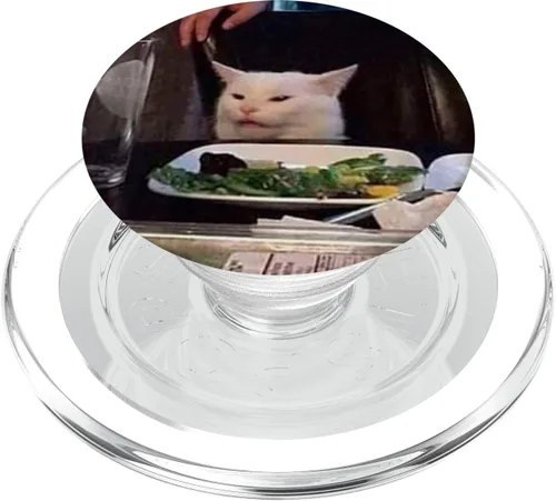 Miniatura 9 de Disgusted Cat PopSockets - Agarre y soporte para teléfonos y tabletas, Negro