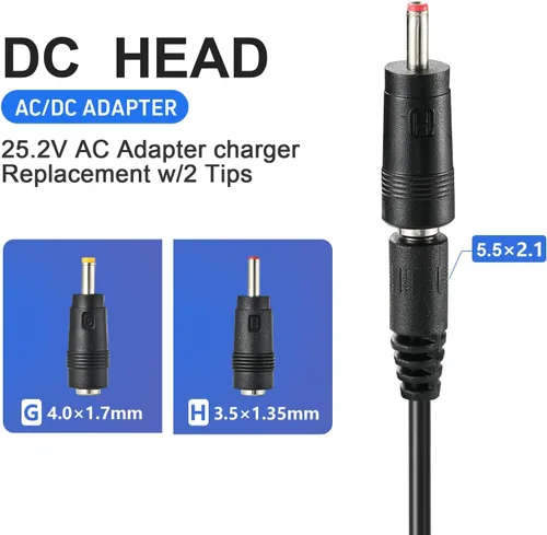 Miniatura 2 de Cargador de pistola de masaje 24V ~ 25.2V 1A cargador para 24V