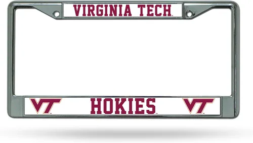 Miniatura 53 de Rico Industries NCAA Premium 12" x 6" Chrome Frame with Plastic Inserts - Car/Truck/SUV Automobile Accessory