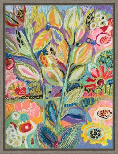 Miniatura 20 de Amanti Art Lienzo enmarcado para pared, 24 x 18 pulgadas, jardín de fantasía II, por Karen Fields, lienzo enmarcado para pared, arte abstracto