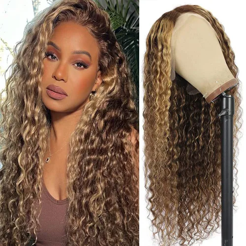 Miniatura 23 de Peluca de cabello humano con encaje frontal 99j borgoña ondulada profunda, 13x4, peluca frontal prearrancada, densidad del 180%, peluca rizada