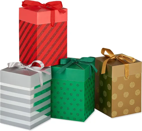 Miniatura 6 de Cajas de regalo American Greetings a presión, multicolor con diseños (6 cajas)