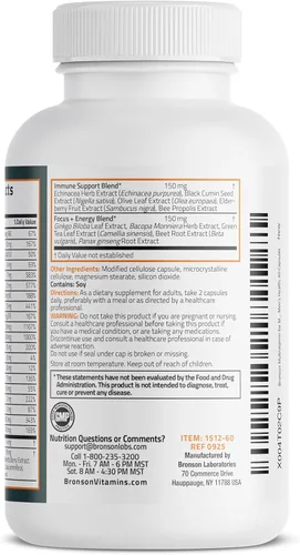 Miniatura 3 de Bronson Multivitamínico para hombres, fórmula de cobertura diaria todo en uno, vitaminas clave, minerales y hierbas para apoyar la salud
