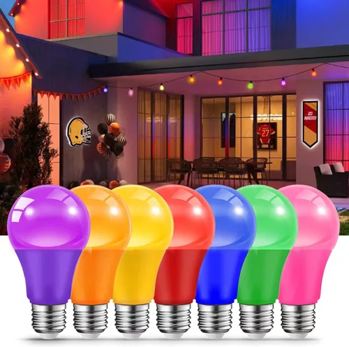Miniatura 2 de JAHEKS Bombillas LED rosas para interiores y exteriores, 9 W (equivalente a 60 W), base E26, bombilla rosa para Navidad, Halloween, boda, fiesta