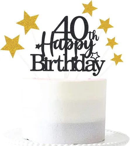 Miniatura 37 de Decoración brillante para tarta de primer cumpleaños feliz con estrella, adornos personalizados para tarta de 1 cumpleaños, decoraciones de fiesta