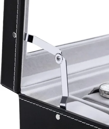 Miniatura 4 de BASTUO Caja de reloj para hombres 20 relojes organizador con funda de almacenamiento de reloj de piel sintética, organizador de colección de joyas