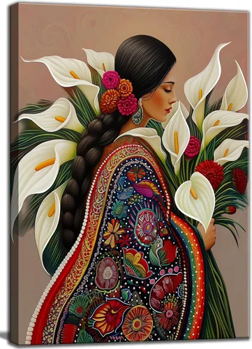 Lienzo decorativo para pared con diseño de lirio de cala, decoración de flores, cuadros para niñas, decoración de plantas florales blancas para sala