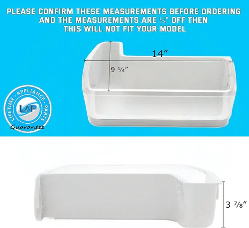 Miniatura 2 de DA97-08400A - Cesta de estante para puerta izquierda, compatible con refrigerador Samsung, DA97-08400C