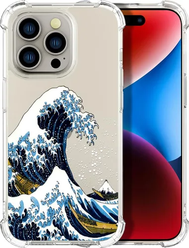 Miniatura 24 de Compatible con iPhone 14, funda transparente y bonita para mujeres y niñas, diseño floral, diseño floral femenino, funda para teléfono 14