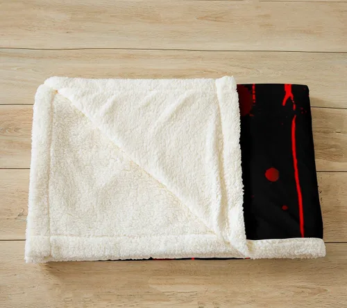 Miniatura 3 de Manfei Manta de calavera floral con estampado de sangre y flores rojas, para decoración de habitación de niños y niñas, manta gótica de calavera
